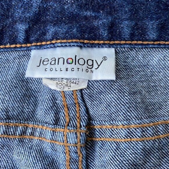 Jeanology Womens Blue Dark Wash Denim Jeans SZ 8 - Picture 6 of 10